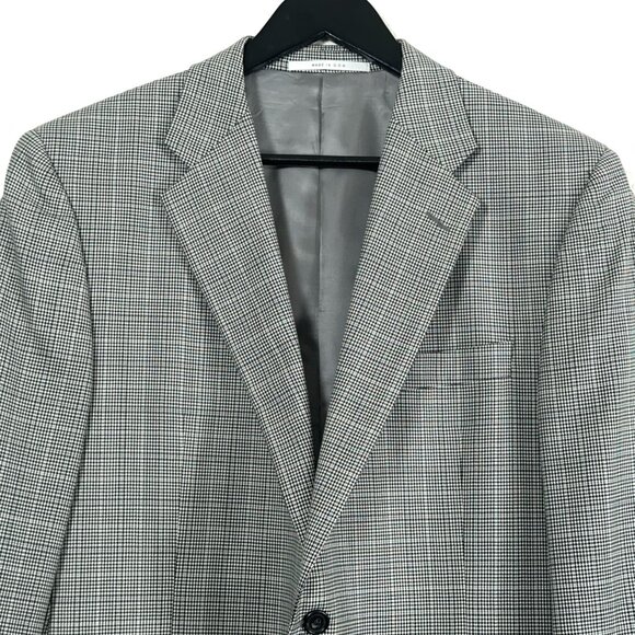 Hickey Freeman T-Model 100% Worsted Wool Houndstooth Check Blazer Men's Size 42R - Picture 3 of 15